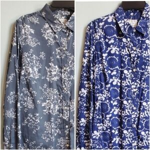 GAP Women's 2-Piece Shirt Bundle XS | Long Sleeve Silky Blouse